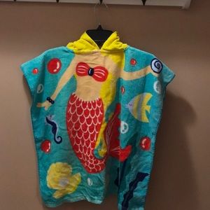 Little girl, mermaid hooded towel/cover-up, one size